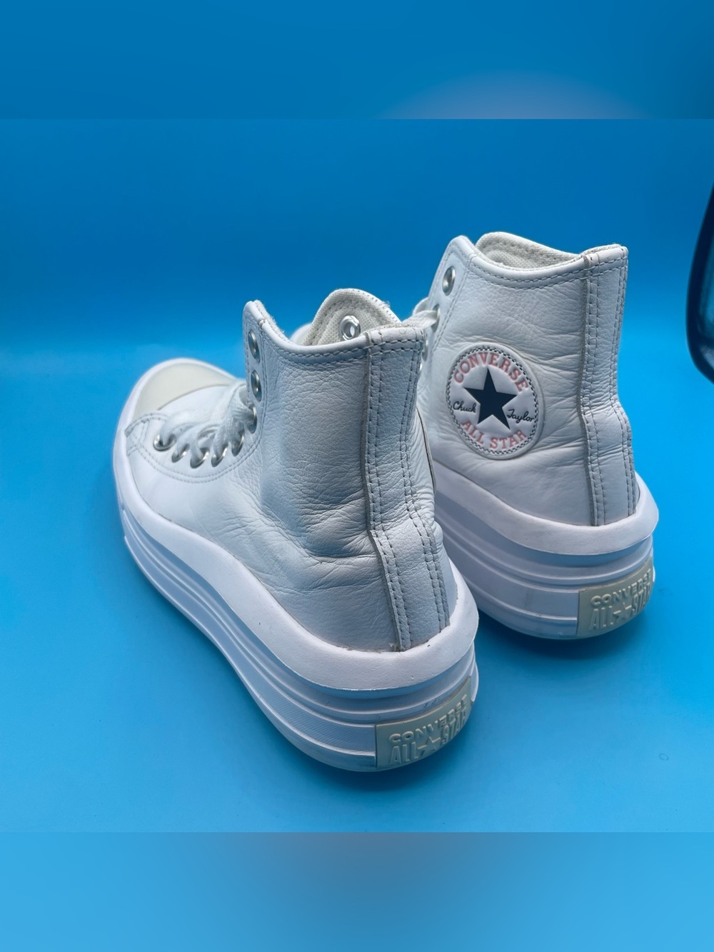 Converse Chuck Taylor All Star Move Platform High-Top white leather - Picture 3 of 4